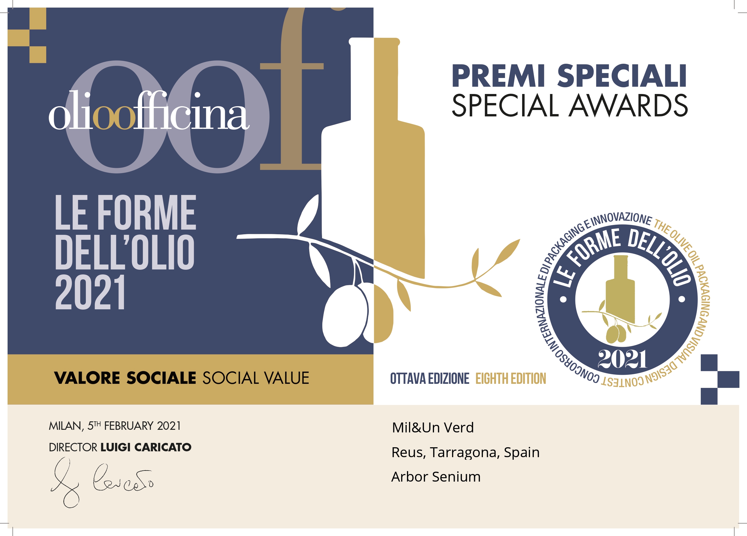 mejor aceite de oliva italia 2021 packaging social